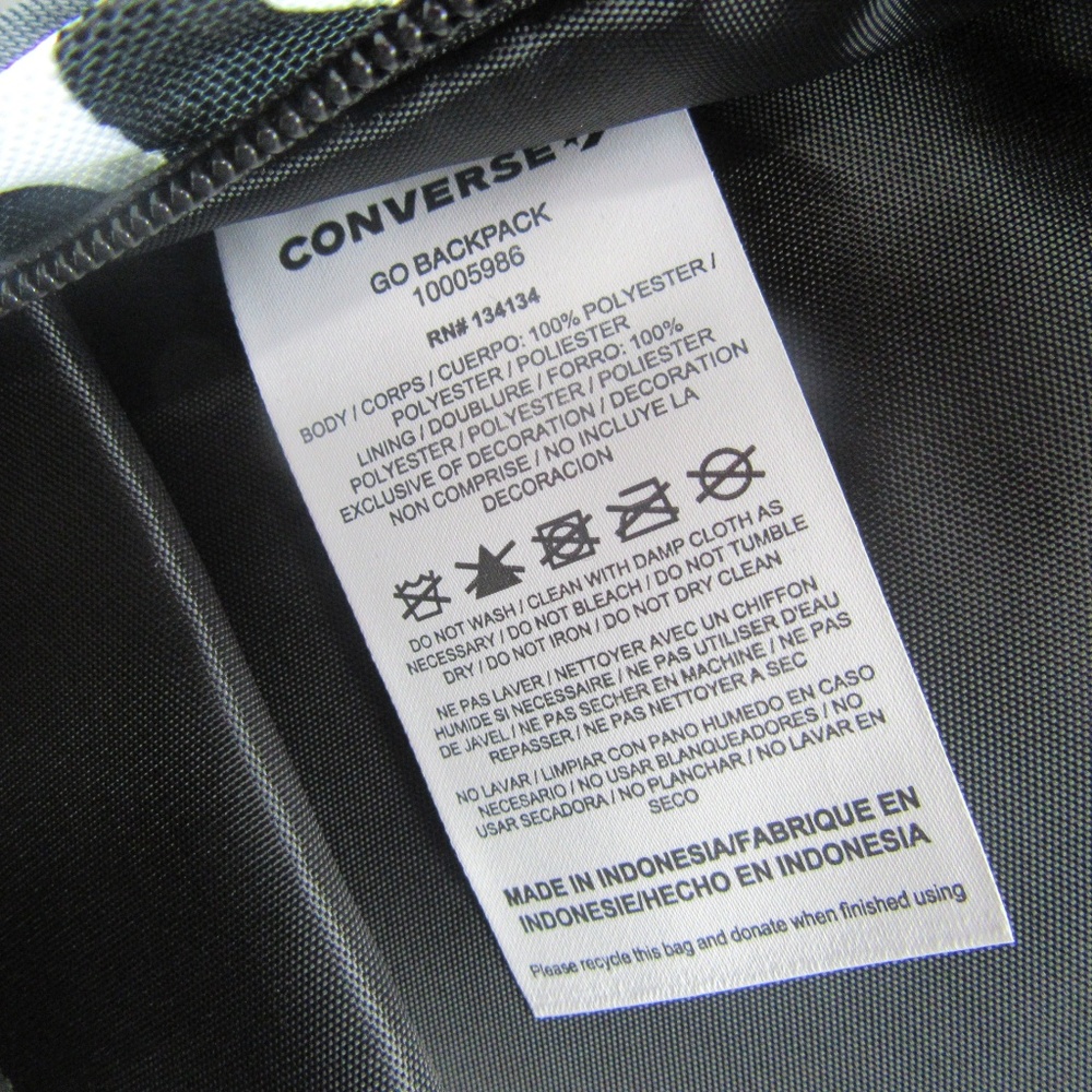 Converse Chuck Taylor Black Floral Go Backpack - Picture 7 of 8